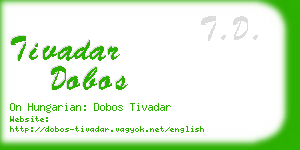 tivadar dobos business card